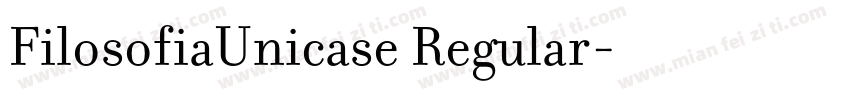FilosofiaUnicase Regular字体转换